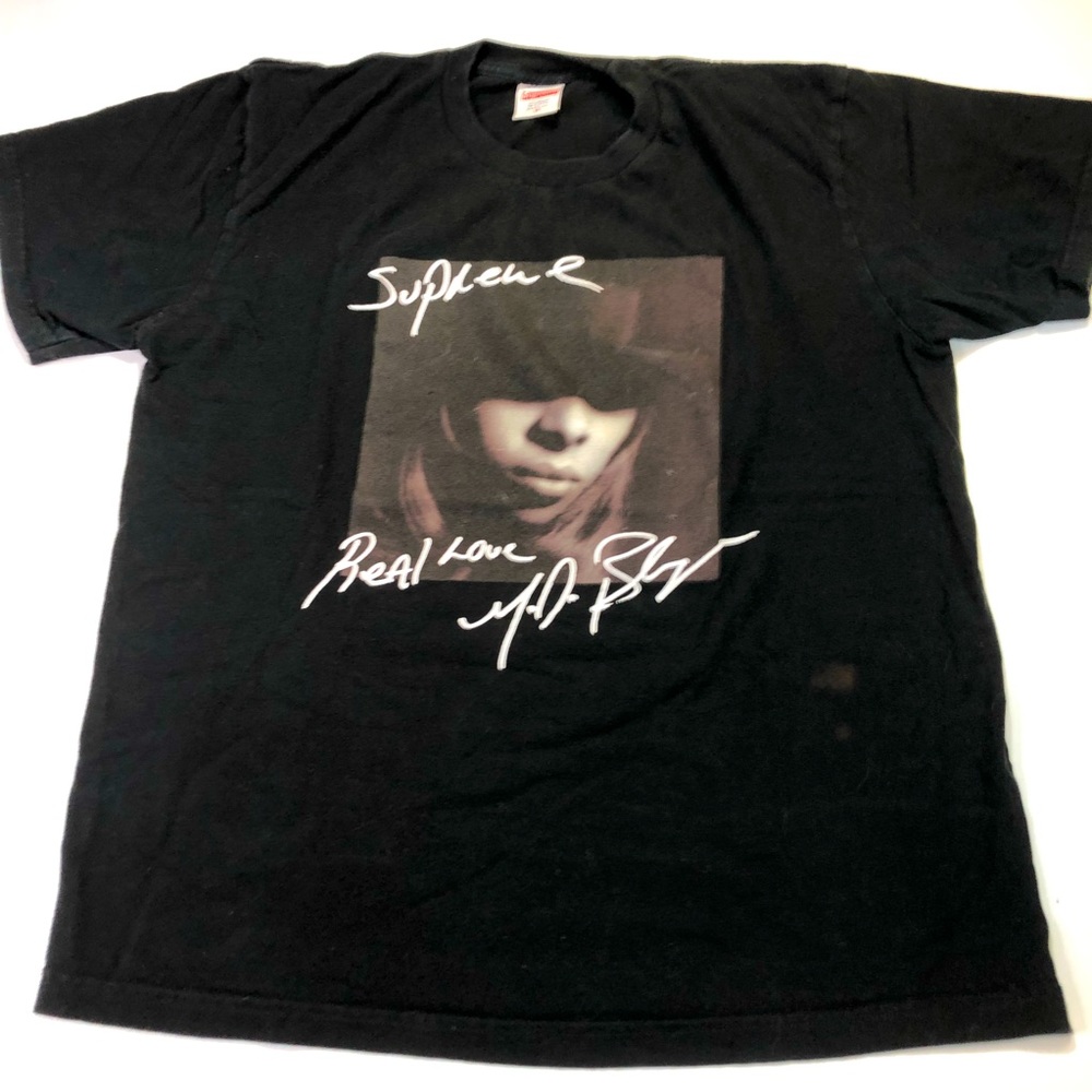 Supreme Mary J Blige Men Medium Size Black T-Shirt